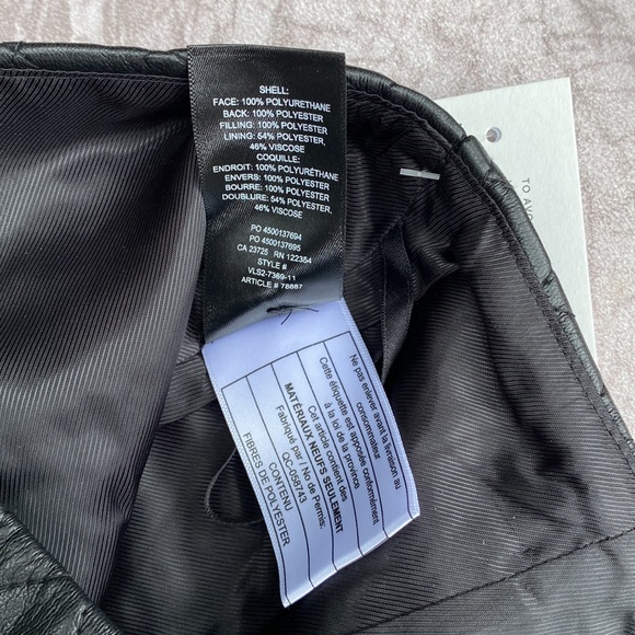 Aritzia Sunday Best Black Quilted Diamond Vegan Leather Flynn Mini Skirt NWT - Picture 10 of 11